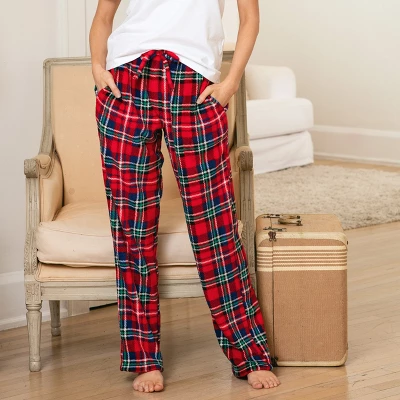 Women's Soft Warm Fleece Pajama Pants, Long Lounge Bottoms 1 Women's Soft Warm Fleece Pajama Pants, Long Lounge Bottoms