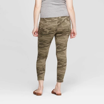 Maternity Camo Print Over Belly Skinny Cropped Jeans - Isabel Maternity By Ingrid & Isabel Olive 1 Maternity Camo Print Over Belly Skinny Cropped Jeans - Isabel Maternity By Ingrid & Isabel Olive