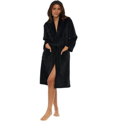 Women's Classic Soft Jacquard Bathrobe, Plush Robe 3 Women's Classic Soft Jacquard Bathrobe, Plush Robe - Image 3