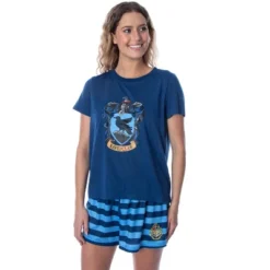 Harry Potter Women's Hogwarts Castle Shirt And Shorts Pajama Set - All 4 Houses -Avenue Sale Store GUEST b68a4297 202f 40f1 a74d bdc5403c5ab1