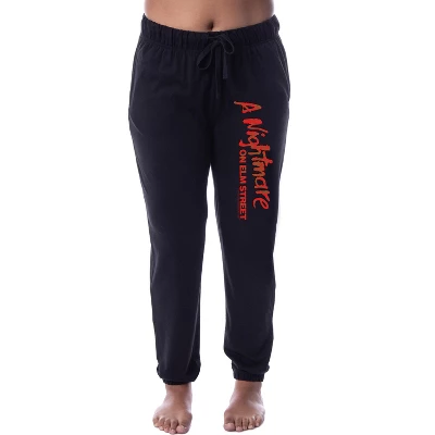 A Nightmare On Elm Street Womens' Movie Film Jogger Sleep Pajama Pants Black 3 A Nightmare On Elm Street Womens' Movie Film Jogger Sleep Pajama Pants Black - Image 3