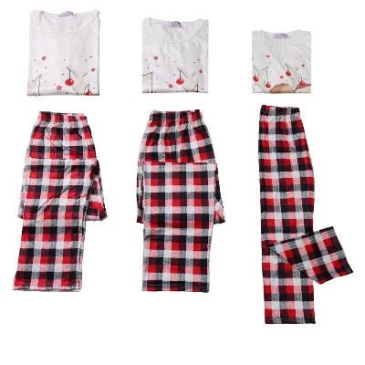 Cheibear Family Christmas Pajamas Matching Sets Sleepwear Holiday Home Party Pajama Set 2 Cheibear Family Christmas Pajamas Matching Sets Sleepwear Holiday Home Party Pajama Set - Image 2