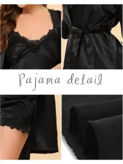Cheibear Womens 4pcs Sleepwear Pjs Satin Lingerie Silk Cami With Shorts Robe Pajama Set 12 Cheibear Womens 4pcs Sleepwear Pjs Satin Lingerie Silk Cami With Shorts Robe Pajama Set -Avenue Sale Store GUEST b9ca305e 0fb2 4cfd bc3d f2bd61c8d7c2