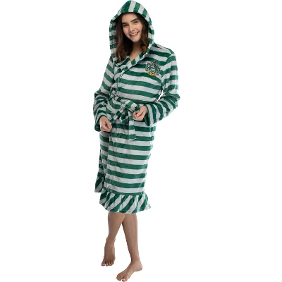 Harry Potter Juniors' Striped Ruffle Hooded Plush Fleece Robe 7 Harry Potter Juniors' Striped Ruffle Hooded Plush Fleece Robe - Image 7