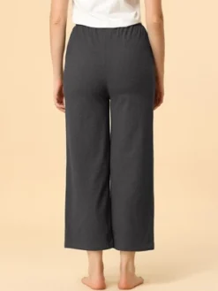 Allegra K Women's Wide Leg Drawstring Comfy Yoga Pants Lounge Pajamas Pants -Avenue Sale Store GUEST c53b295e 2af2 4afa 9a4f e0b617a334bf