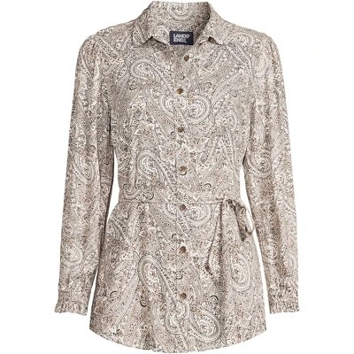 Lands' End Women's Rayon Tie Waist Shirt 2 Lands' End Women's Rayon Tie Waist Shirt - Image 2