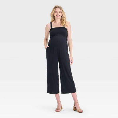 Smocked Maternity Jumpsuit - Isabel Maternity By Ingrid & Isabel™ 2 Smocked Maternity Jumpsuit - Isabel Maternity By Ingrid & Isabel™ - Image 2