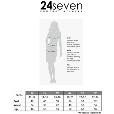 24seven Comfort Apparel Womens Plus Size Three Quarter Sleeve V-Neck Tunic Top 4 24seven Comfort Apparel Womens Plus Size Three Quarter Sleeve V-Neck Tunic Top - Image 4