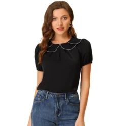 Allegra K Women's Peter Pan Collar Puff Sleeves Sweet Blouse 15 Allegra K Women's Peter Pan Collar Puff Sleeves Sweet Blouse -Avenue Sale Store GUEST c87d10d2 a191 44c0 ac3a 70c9a1fe99b7