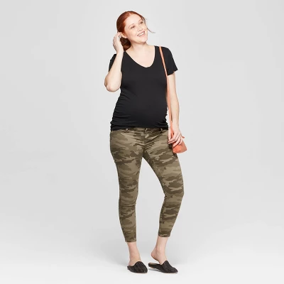 Maternity Camo Print Under Belly Skinny Cropped Jeans - Isabel Maternity By Ingrid & Isabel 2 Maternity Camo Print Under Belly Skinny Cropped Jeans - Isabel Maternity By Ingrid & Isabel - Image 2
