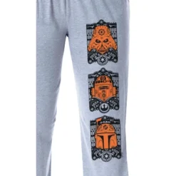 Star Wars Womens' Darth Vader R2-D2 Boba Fett Sleep Pajama Pants Grey