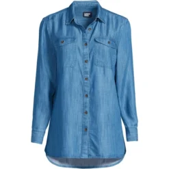 Lands' End Women's Indigo Tencel Heritage Long Sleeve Shirt 9 Lands' End Women's Indigo Tencel Heritage Long Sleeve Shirt -Avenue Sale Store GUEST cb0550c8 ed7e 425f a731 2fcbe48170e8