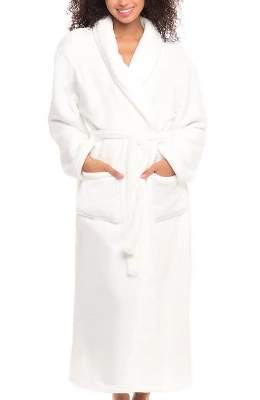 Women's Warm Fleece Winter Robe, Long Soft Plush Bathrobe 19 Women's Warm Fleece Winter Robe, Long Soft Plush Bathrobe - Image 19