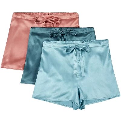 Lady Boxers, Pack Of 3 Women's Satin Boxers Sleep Shorts 5 Lady Boxers, Pack Of 3 Women's Satin Boxers Sleep Shorts - Image 5