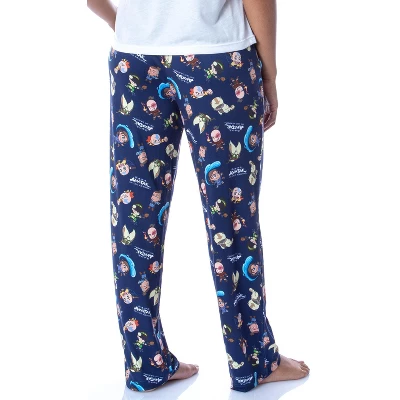 Nickelodeon Womens' Avatar The Last Airbender Chibi Character Pajama Pants Blue 3 Nickelodeon Womens' Avatar The Last Airbender Chibi Character Pajama Pants Blue - Image 3