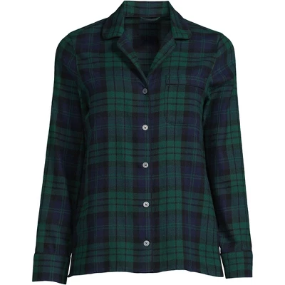Lands' End Women's Tall Long Sleeve Print Flannel Pajama Top 7 Lands' End Women's Tall Long Sleeve Print Flannel Pajama Top - Image 7
