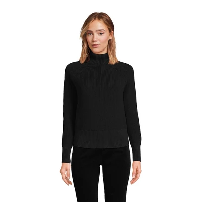 Lands' End Women's Drifter Cotton Must Have T-Neck Sweater 2 Lands' End Women's Drifter Cotton Must Have T-Neck Sweater - Image 2