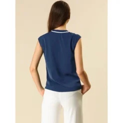 Allegra K Women's Cute Tie Neck Sleeveless Ruffle Button Down Chiffon Summer Shirt 11 Allegra K Women's Cute Tie Neck Sleeveless Ruffle Button Down Chiffon Summer Shirt -Avenue Sale Store GUEST d2468794 b51c 465a aa0d 7f360ff80bfc