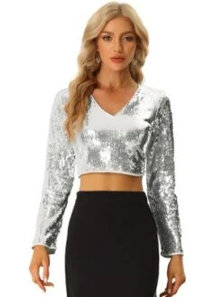 Allegra K Women's Long Sleeve V Neck Sparkly Shiny Party Blouses 12 Allegra K Women's Long Sleeve V Neck Sparkly Shiny Party Blouses -Avenue Sale Store GUEST d2d1ff3d 2b63 4c23 a05c 4f3207c67a67