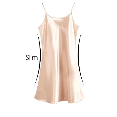 Allegra K Women Satin Plus Size Lotus Leaf Hem Basic Braces Skirt Dress Full Slip Camisole 2 Allegra K Women Satin Plus Size Lotus Leaf Hem Basic Braces Skirt Dress Full Slip Camisole - Image 2