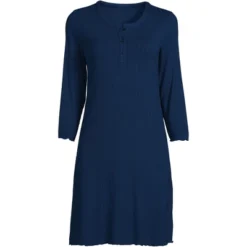 Lands' End Women's Pointelle Rib 3/4 Sleeve Knee Length Nightgown 9 Lands' End Women's Pointelle Rib 3/4 Sleeve Knee Length Nightgown -Avenue Sale Store GUEST d7bae834 54db 408a 8545 3752c2589ba9
