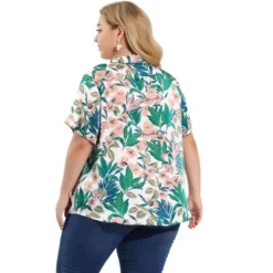 Agnes Orinda Women's Plus Size Shirts Turndown Collar Button Down Full Placket Short Sleeve Floral Summer Shirt 9 Agnes Orinda Women's Plus Size Shirts Turndown Collar Button Down Full Placket Short Sleeve Floral Summer Shirt -Avenue Sale Store GUEST dc5cb10f 763e 4b15 b87e 4be6dbc8f87a