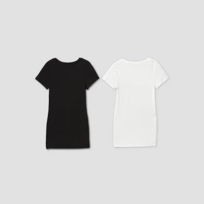 Short Sleeve Non-Shirred 2pk Bundle Maternity T-Shirt - Isabel Maternity By Ingrid & Isabel™ 1 Short Sleeve Non-Shirred 2pk Bundle Maternity T-Shirt - Isabel Maternity By Ingrid & Isabel™