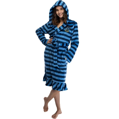 Harry Potter Juniors' Striped Ruffle Hooded Plush Fleece Robe 5 Harry Potter Juniors' Striped Ruffle Hooded Plush Fleece Robe - Image 5