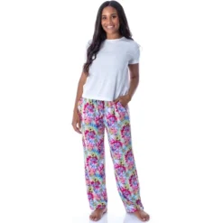 Nickelodeon Womens' SpongeBob SquarePants Spiral Tie Dye Sleep Pajama Pants Multicolored