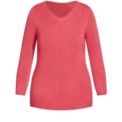 Women's Plus Size V Neck Jumper - Pink | EVANS 15 Women's Plus Size V Neck Jumper - Pink | EVANS -Avenue Sale Store GUEST ecb7e4d7 4319 4d6b bbfb e854b6158db3