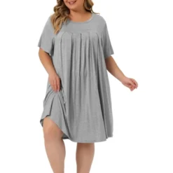 Agnes Orinda Women's Plus Size Comfort Solid Short Sleeve Nightgown -Avenue Sale Store GUEST ef3033fe f7d7 4d62 a8a5 adfb19509eb0