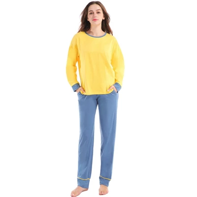 Cheibear Womens Sleepwear Round Neck Nightwear With Pants Pajama Lounge Set 6 Cheibear Womens Sleepwear Round Neck Nightwear With Pants Pajama Lounge Set - Image 6