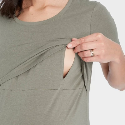 Short Sleeve Nursing Maternity T-Shirt - Isabel Maternity By Ingrid & Isabel™ 2 Short Sleeve Nursing Maternity T-Shirt - Isabel Maternity By Ingrid & Isabel™ - Image 2