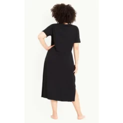 Women's Plus Size Dream Sleep Dress - Black | EVANS