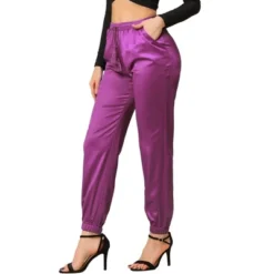 Allegra K Women's Drawstring Elastic Waist Athleisure Pants Ankle Length Satin Joggers With Pocket 35 Allegra K Women's Drawstring Elastic Waist Athleisure Pants Ankle Length Satin Joggers With Pocket -Avenue Sale Store GUEST f1520830 8016 401b a147 81319c46448e
