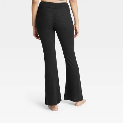 Women's Cozy Ribbed Crossover Waistband Flared Legging Pajama Pants - Colsie™ 2 Women's Cozy Ribbed Crossover Waistband Flared Legging Pajama Pants - Colsie™ - Image 2