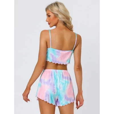 Cheibear Womens 3pcs Sleepwear Cute Print Lounge Pants Camisole With Shorts Pajama Set 2 Cheibear Womens 3pcs Sleepwear Cute Print Lounge Pants Camisole With Shorts Pajama Set - Image 2