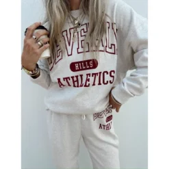 Women's Ascot + Hart Beverly Hills Graphic Pullover Sweatshirt - Beige -Avenue Sale Store GUEST f42b82ff 492d 440a be63 16f946db6076