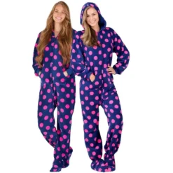 Footed Pajamas - Navy Pink Polka Adult Hoodie Chenille Onesie 5 Footed Pajamas - Navy Pink Polka Adult Hoodie Chenille Onesie -Avenue Sale Store GUEST f47d93c7 9893 4c15 8957 ede86036dbc9