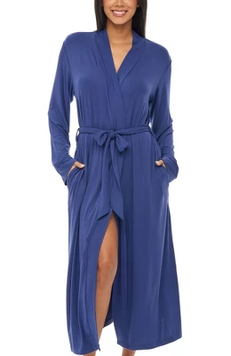 Women's Classic Soft Knit Long Lounge Robe With Pockets 14 Women's Classic Soft Knit Long Lounge Robe With Pockets - Image 14