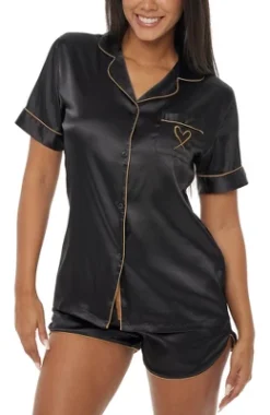Womens Satin Pajamas Lounge Set, Silk Like Short Sleeve Top And Shorts With Pockets 12 Womens Satin Pajamas Lounge Set, Silk Like Short Sleeve Top And Shorts With Pockets -Avenue Sale Store GUEST faabce1a b248 4581 a2fb e04bd34c9a35