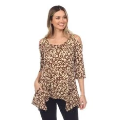 Leopard Cold Shoulder Tunic - White Mark -Avenue Sale Store GUEST fdd23410 0562 4978 9a65 334bc41b82c0