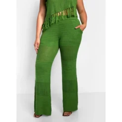Rebdolls Women's Shanti Crochet Bell Bottom Pants W. Pockets -Avenue Sale Store GUEST fe0683bf 30f0 4b6a adb1 595862006faf