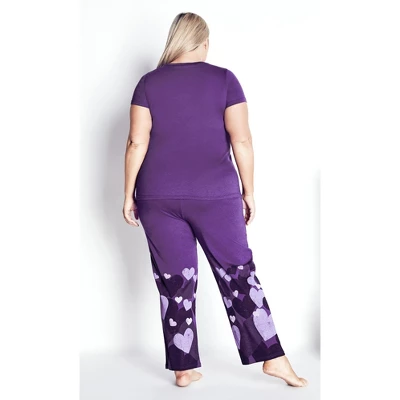 Women's Plus Size Happy Place Top - Purple | AVENUE 1 Women's Plus Size Happy Place Top - Purple | AVENUE